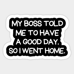 Thank you boss! Sticker